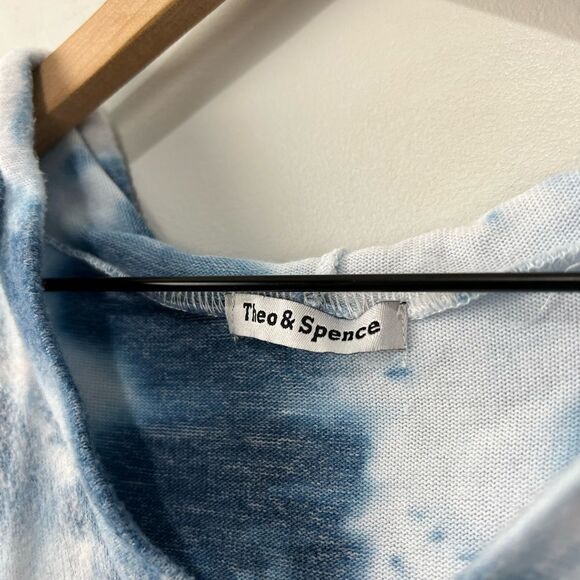 Theo & Spence Tie Dye Blue Pullover Hoodie XS NWT - Picture 5 of 7